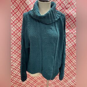 Seven 7 cable knit cowl neck chenille sweater